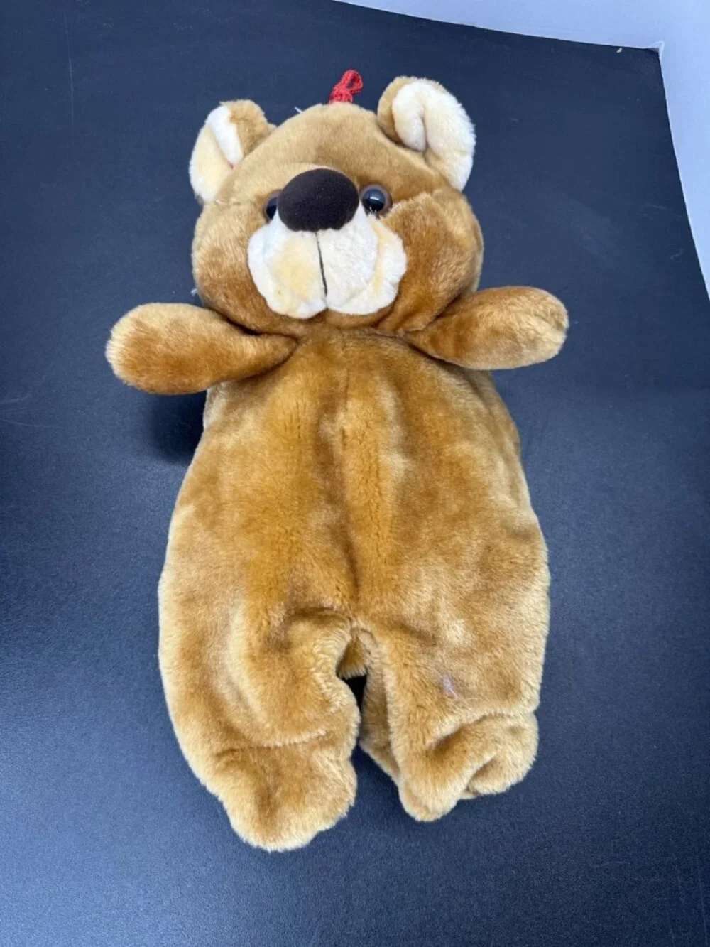 Vintage Smithy Plush Teddy Bear Christmas Stocking  Reversible 14”